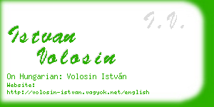 istvan volosin business card