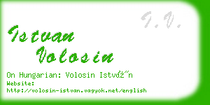 istvan volosin business card